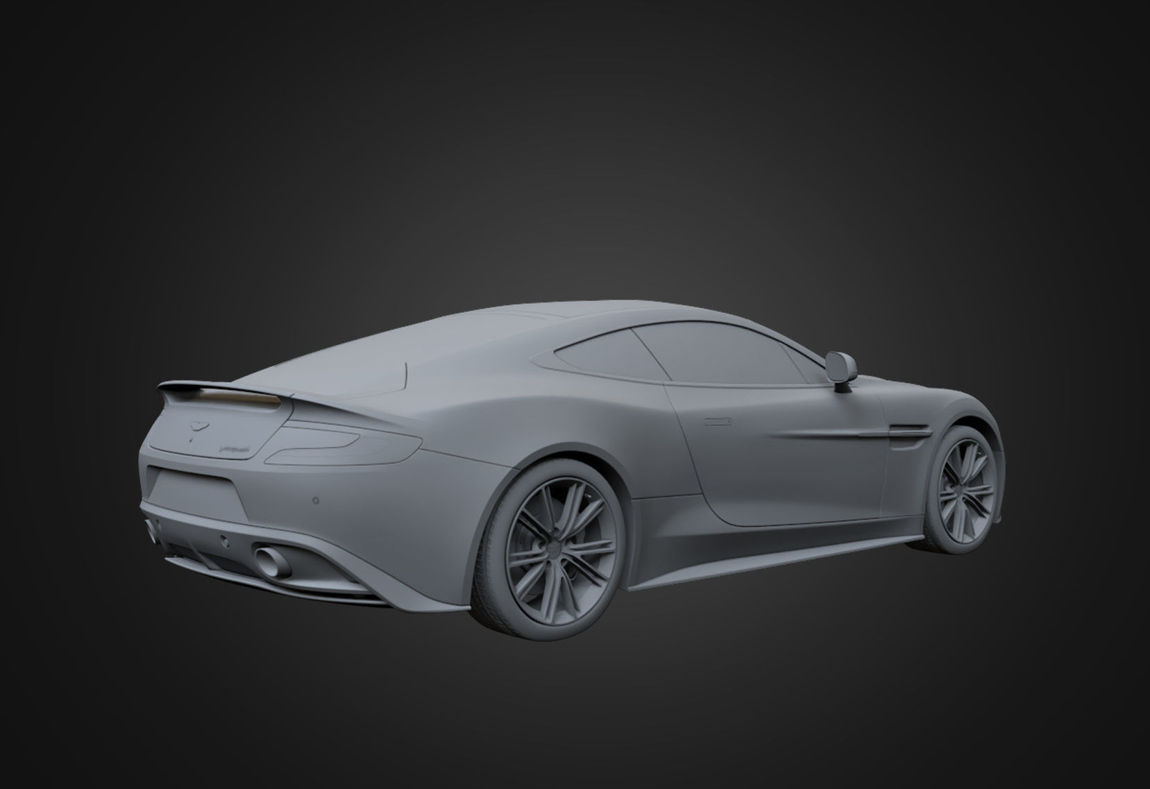 Aston Martin Vanquish 2012 Low-poly 3D model_19