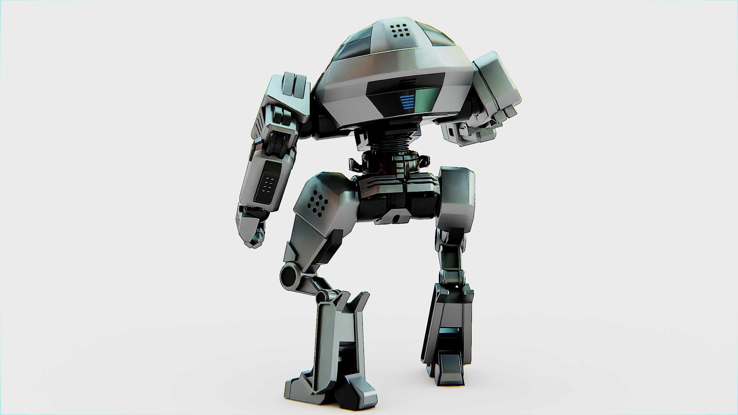 ROBOCOP Z500 Rigged for Unreal Engine - Unity - MIXAMO  3D model_12