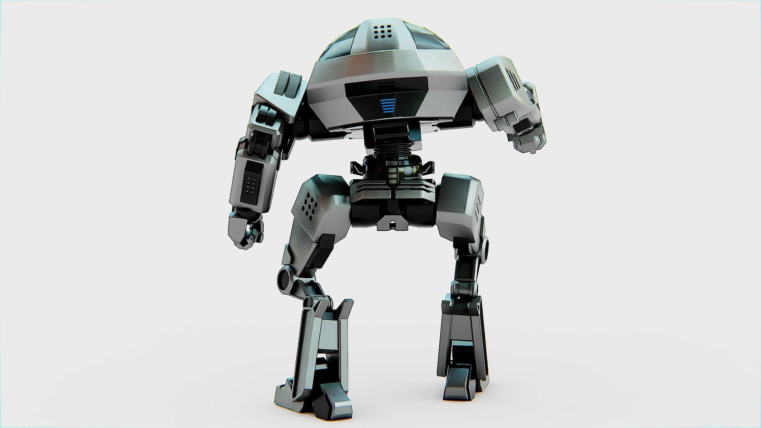 ROBOCOP Z500 Rigged for Unreal Engine - Unity - MIXAMO  3D model_13