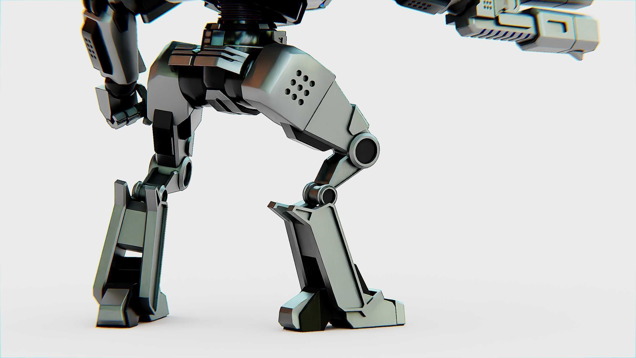 ROBOCOP Z500 Rigged for Unreal Engine - Unity - MIXAMO  3D model_27