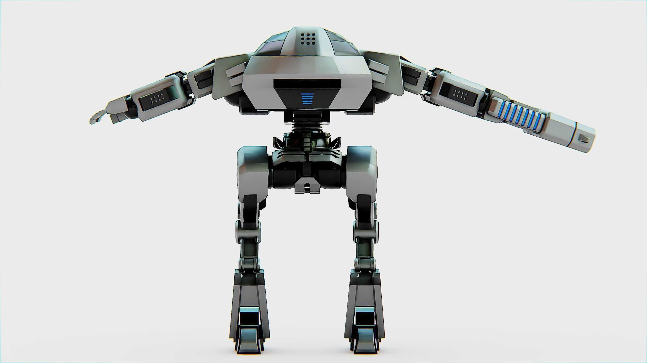 ROBOCOP Z500 Rigged for Unreal Engine - Unity - MIXAMO  3D model_31