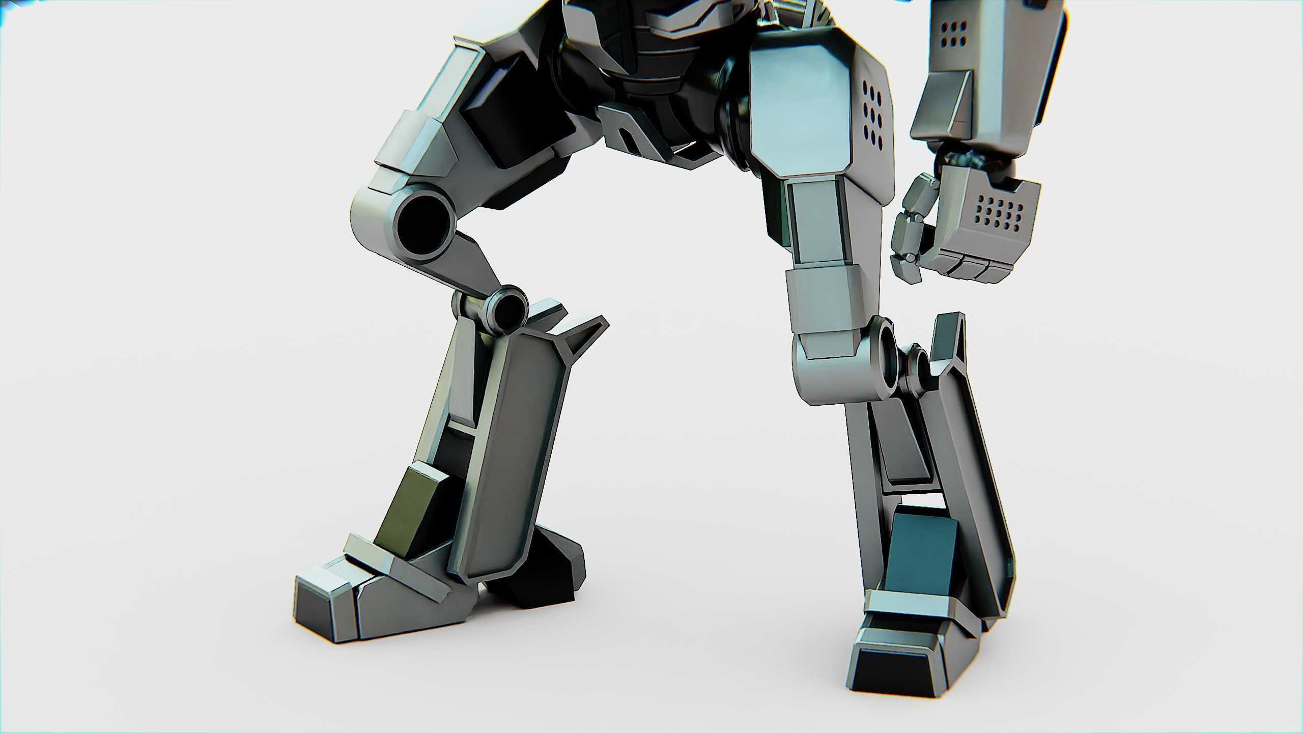 ROBOCOP Z500 Rigged for Unreal Engine - Unity - MIXAMO  3D model_28