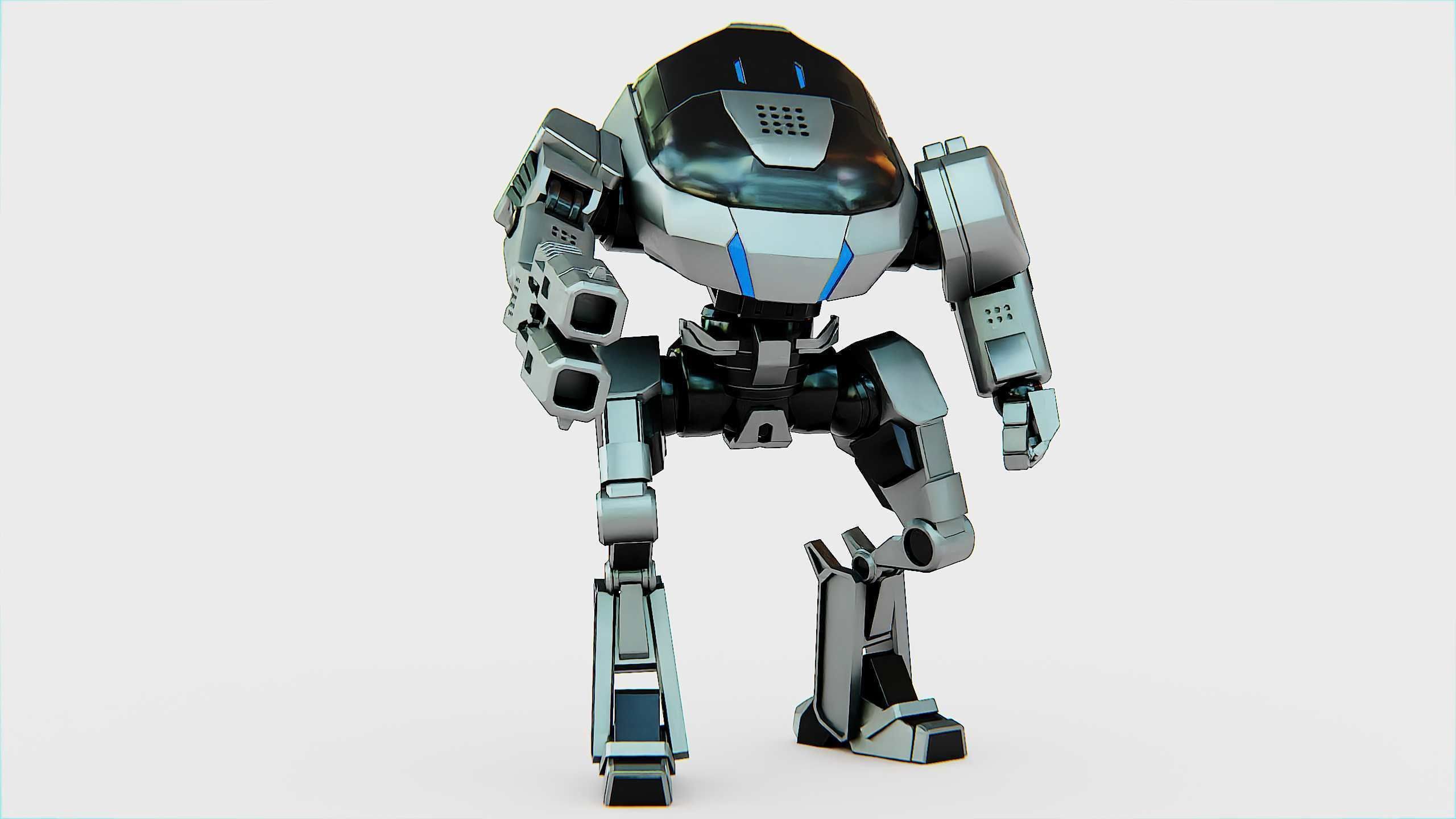 ROBOCOP Z500 Rigged for Unreal Engine - Unity - MIXAMO  3D model_22