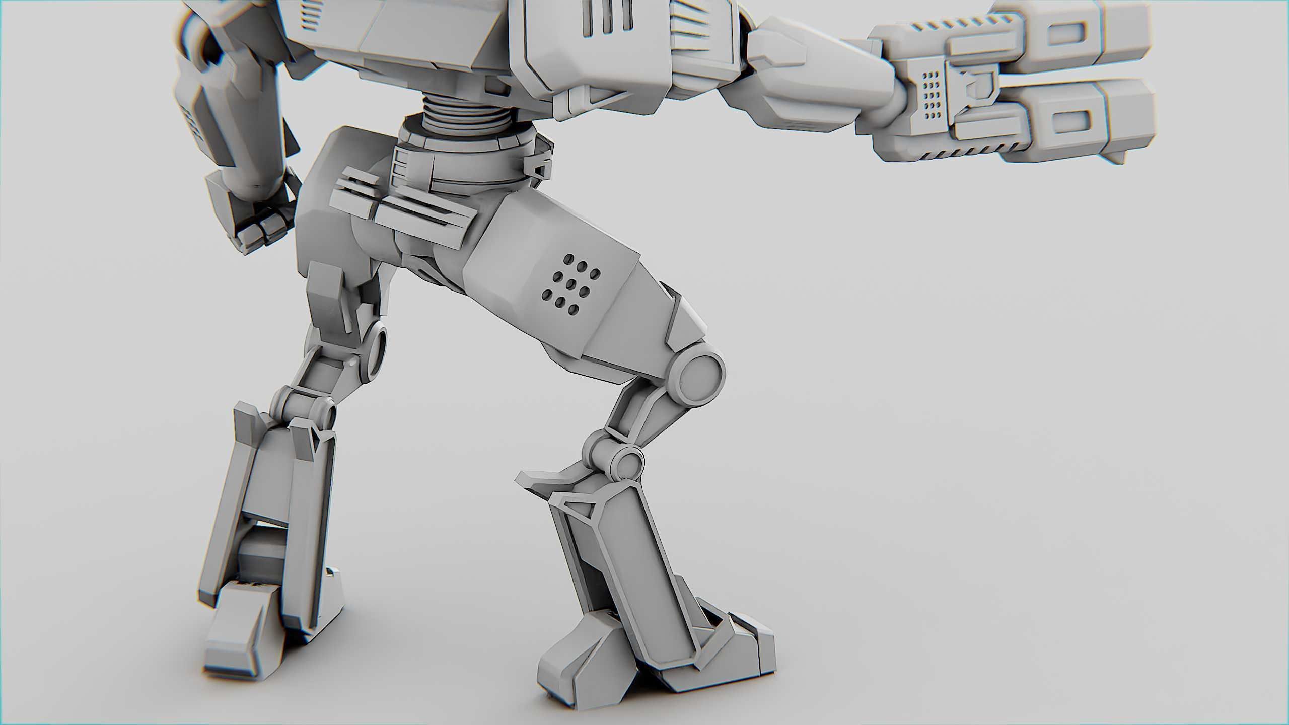 ROBOCOP Z500 Rigged for Unreal Engine - Unity - MIXAMO  3D model_36