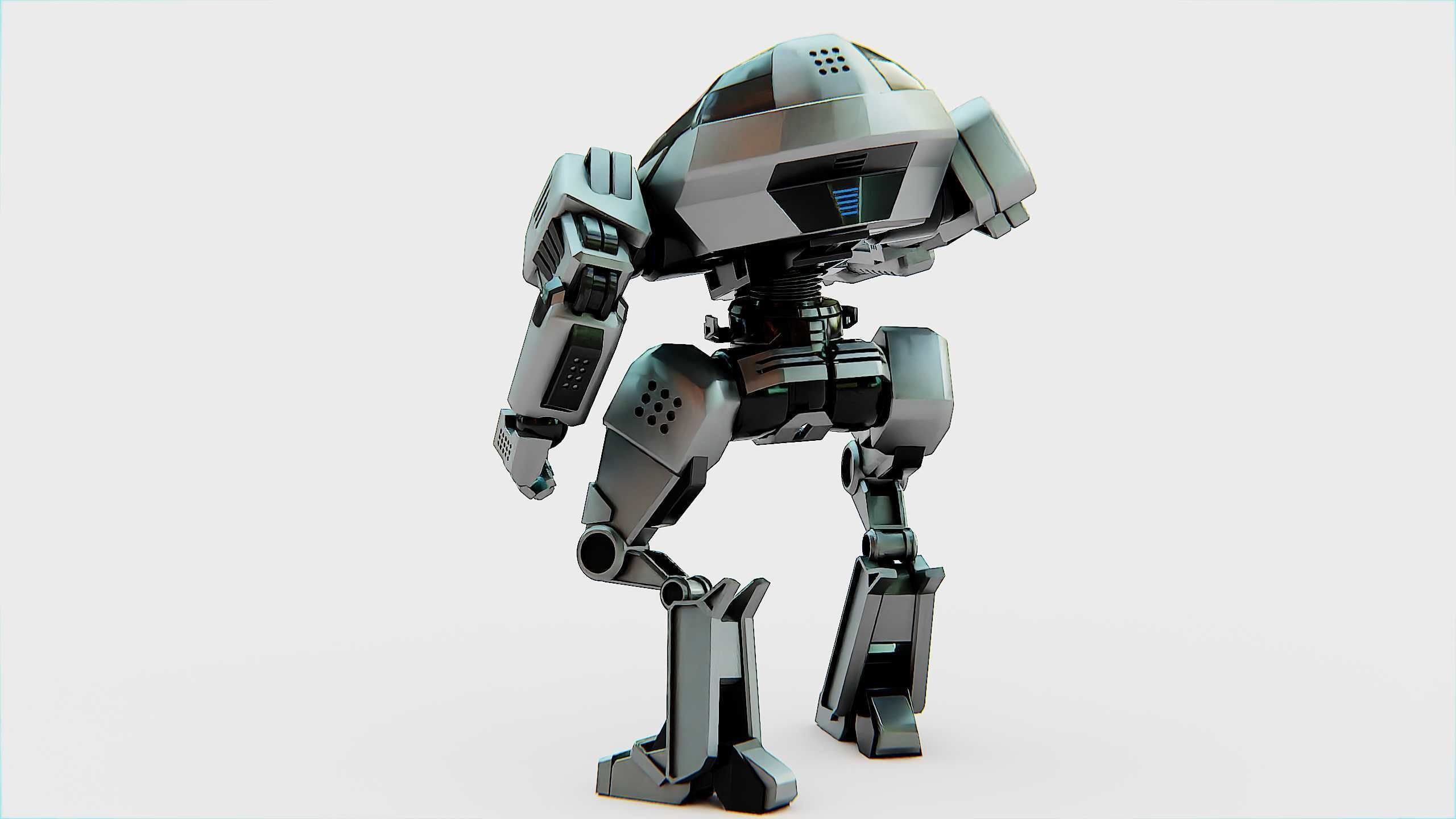 ROBOCOP Z500 Rigged for Unreal Engine - Unity - MIXAMO  3D model_11