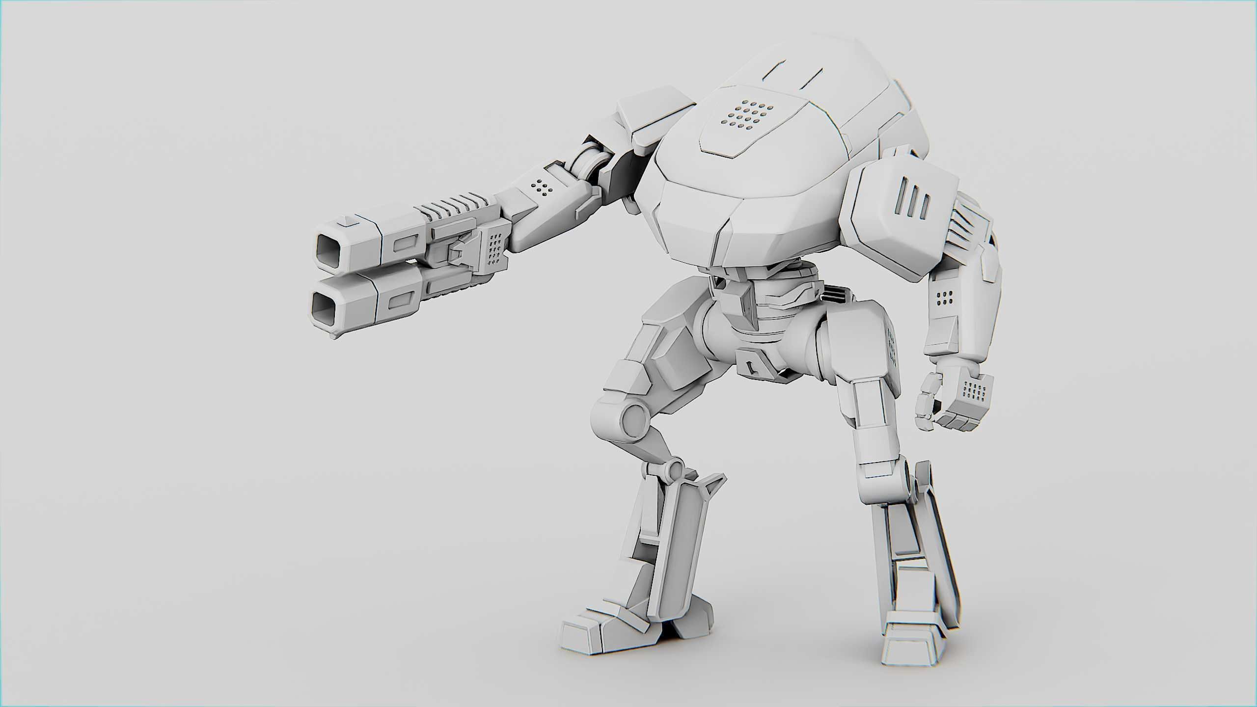 ROBOCOP Z500 Rigged for Unreal Engine - Unity - MIXAMO  3D model_32