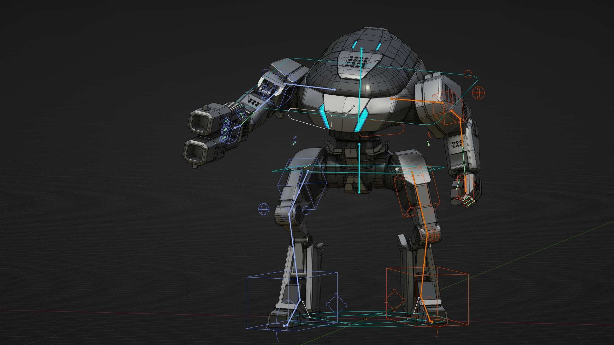 ROBOCOP Z500 Rigged for Unreal Engine - Unity - MIXAMO  3D model_37