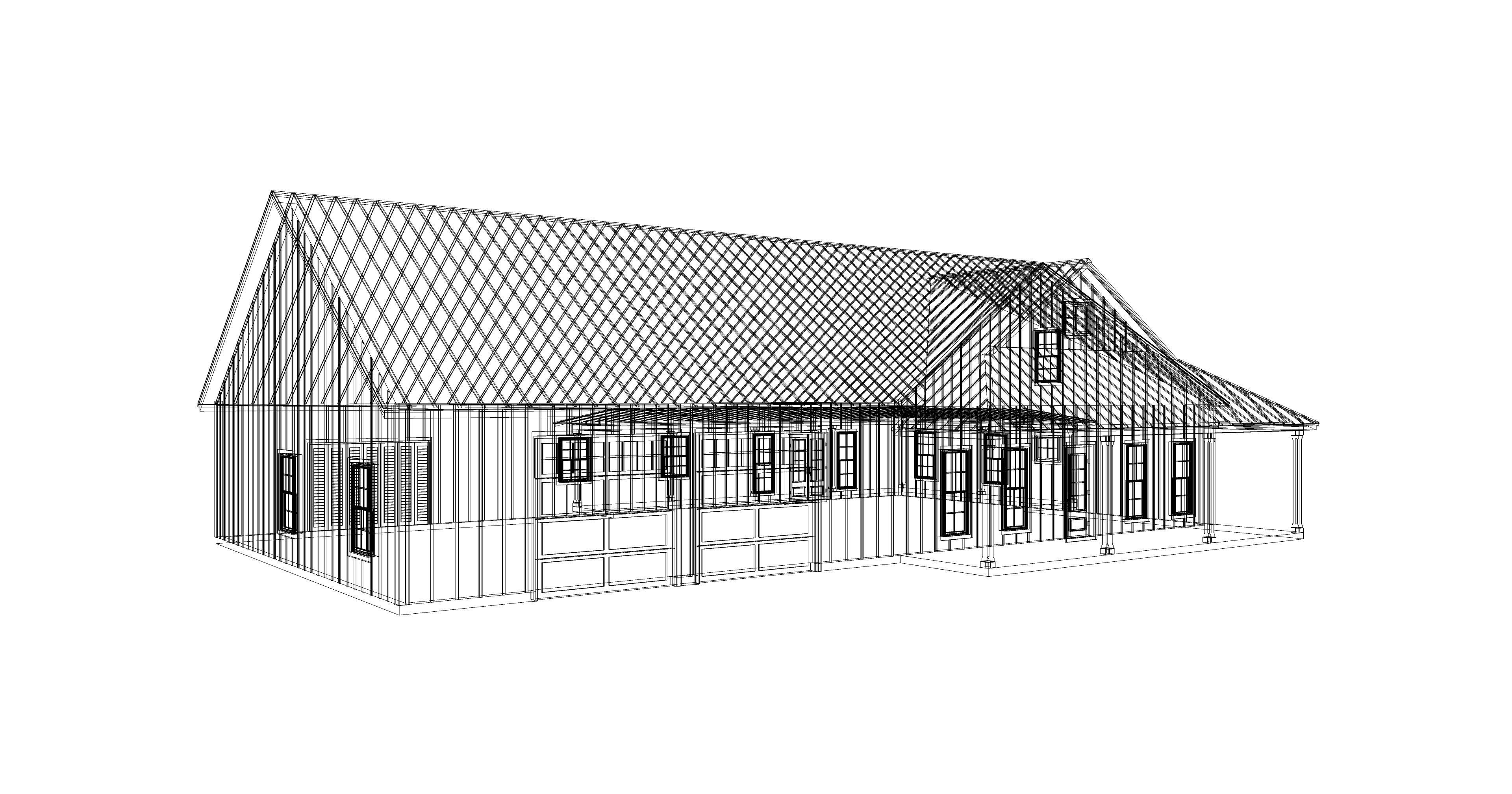 Barndominium House 072 -Archimple LLC Low-poly 3D model_6