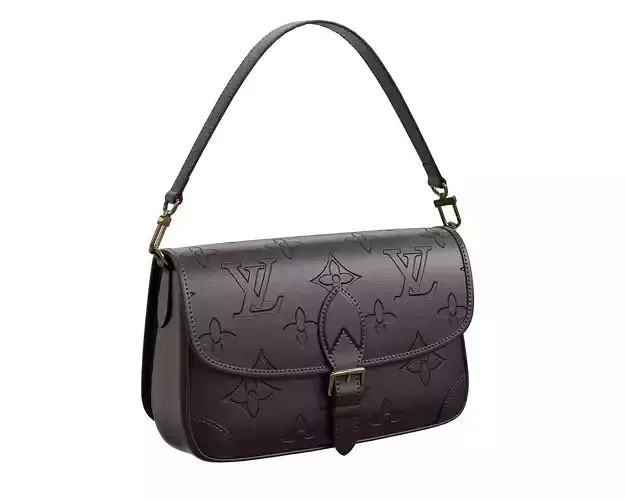 Louis Vuitton LV Diane Bag Black Low-poly 3D model