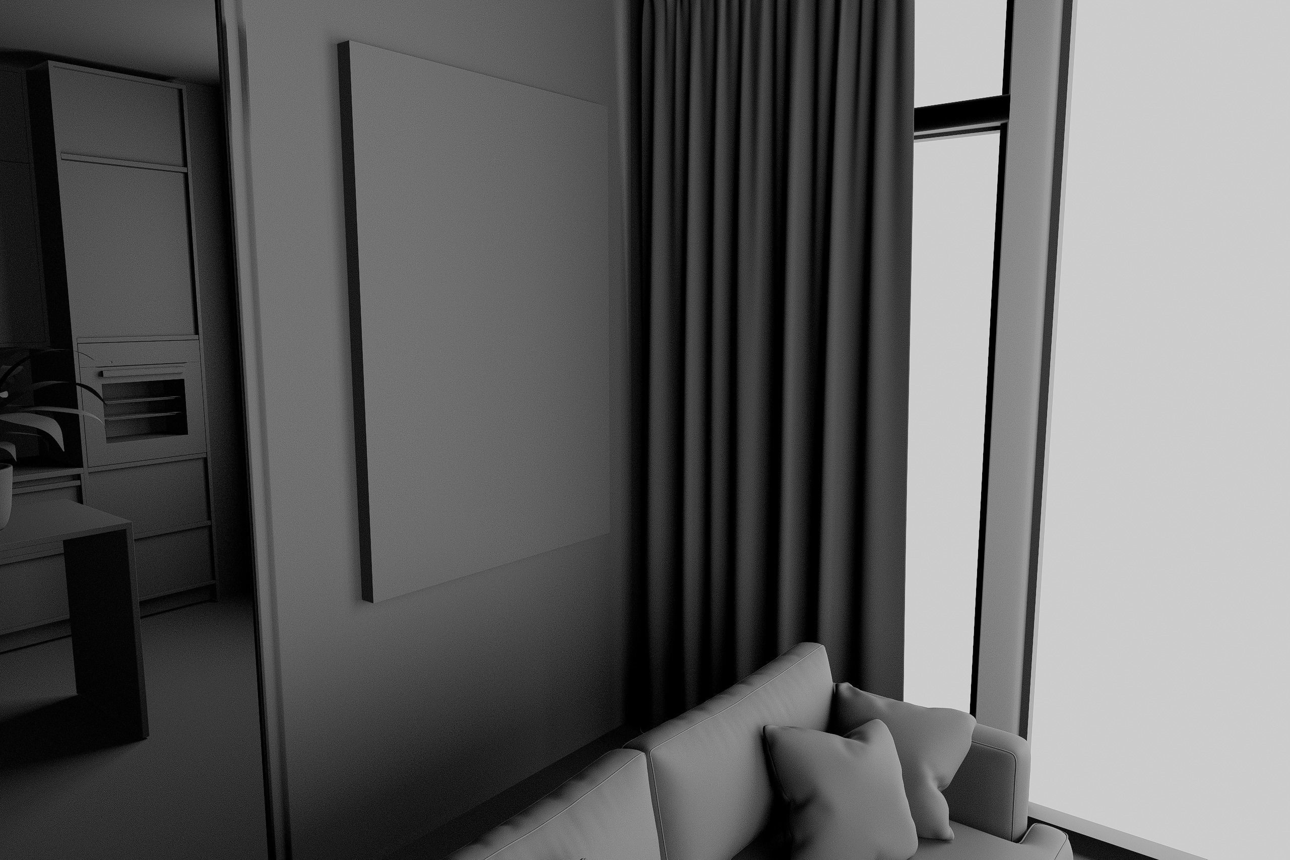 two-room interior in a designer style 3D model_12