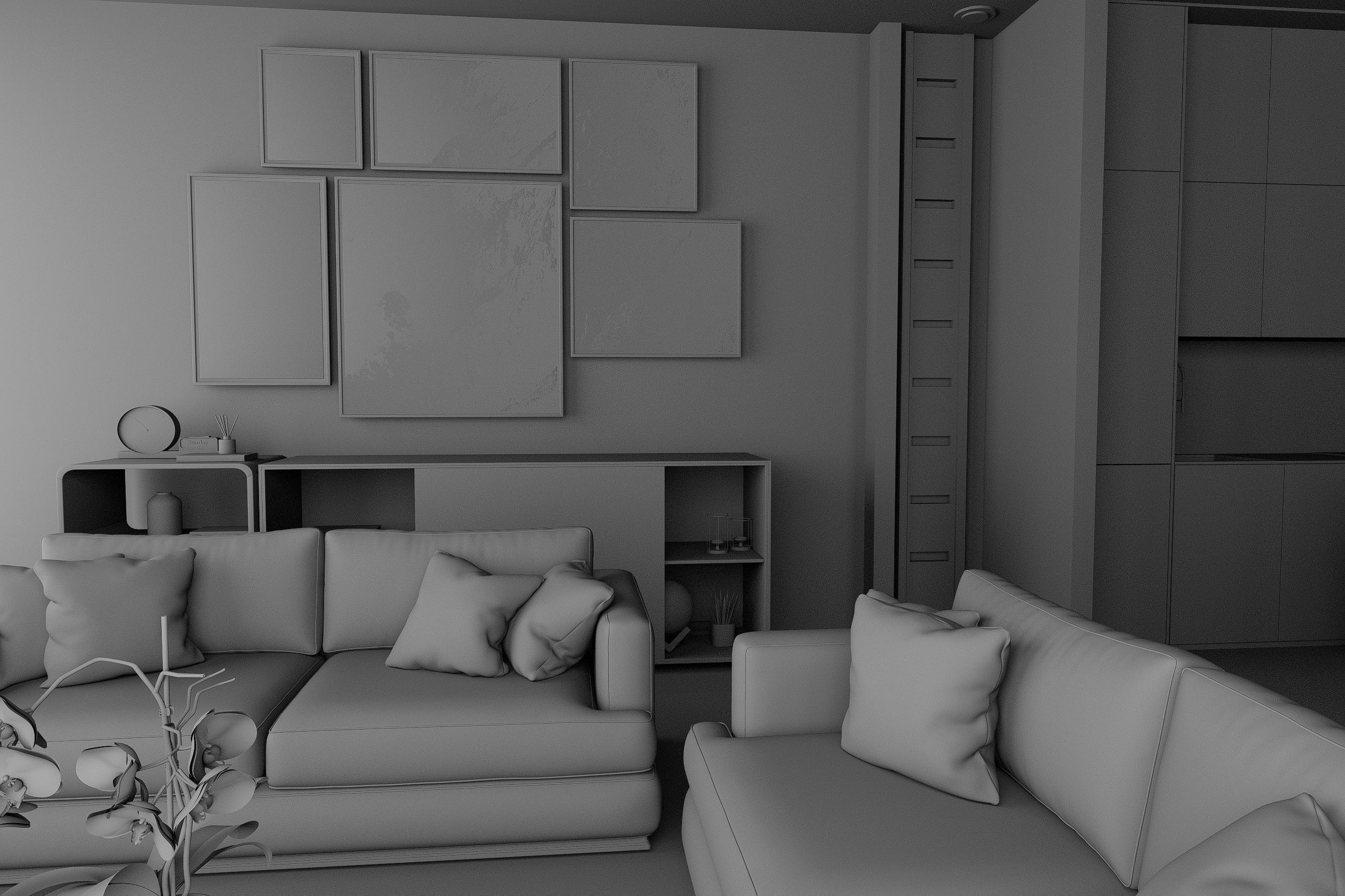 two-room interior in a designer style 3D model_9