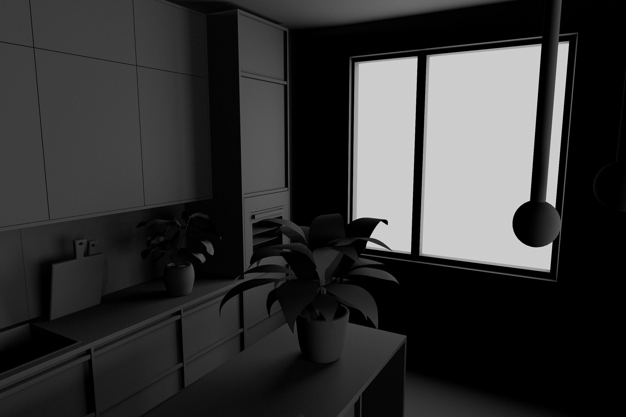 two-room interior in a designer style 3D model_11