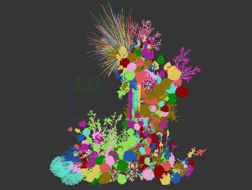 Flower art 3D model_2