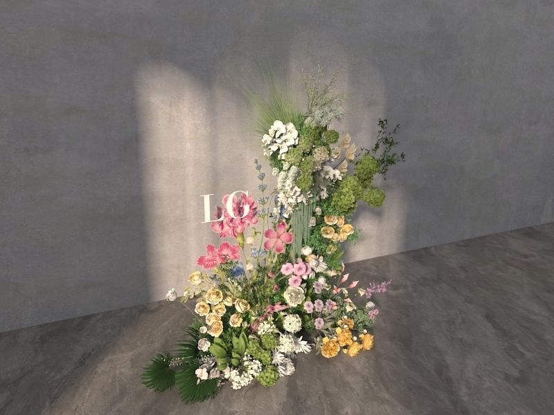 Flower art 3D model_5