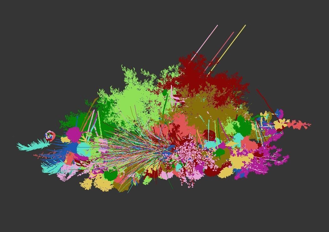 Flower art 3D model_3