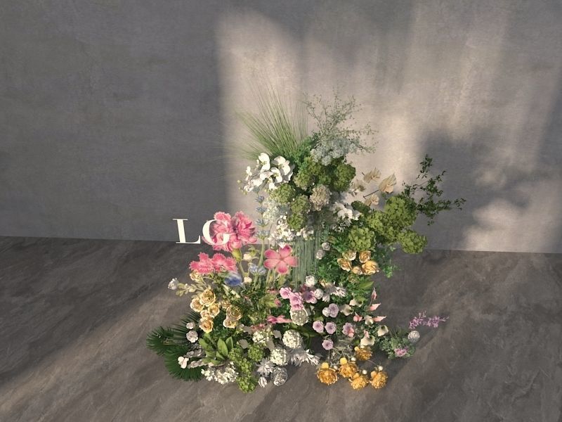 Flower art 3D model_1