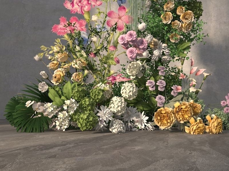 Flower art 3D model_8