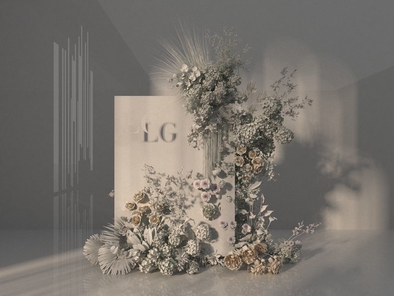 Flower art 3D model_9