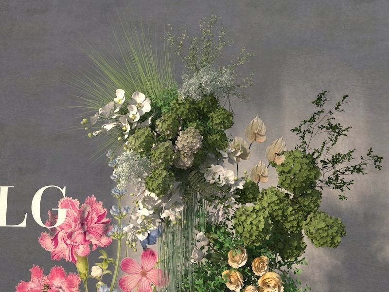 Flower art 3D model_6