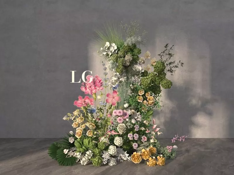 Flower art 3D model_0