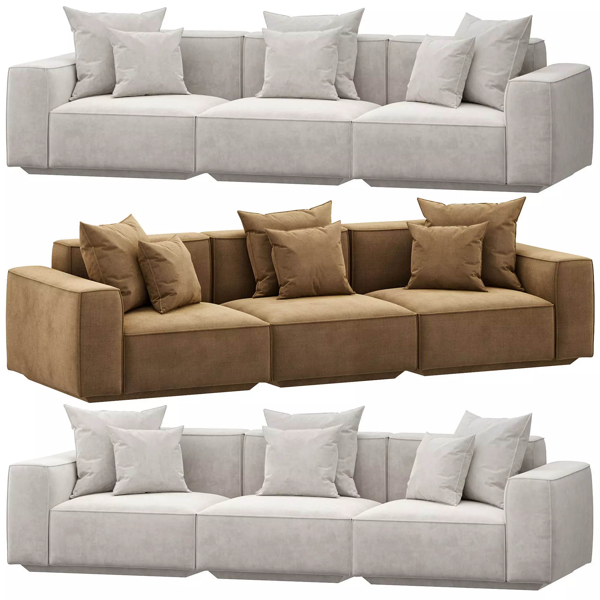 Marechiaro Sofa three seater by twentytwentyone 3D model_0