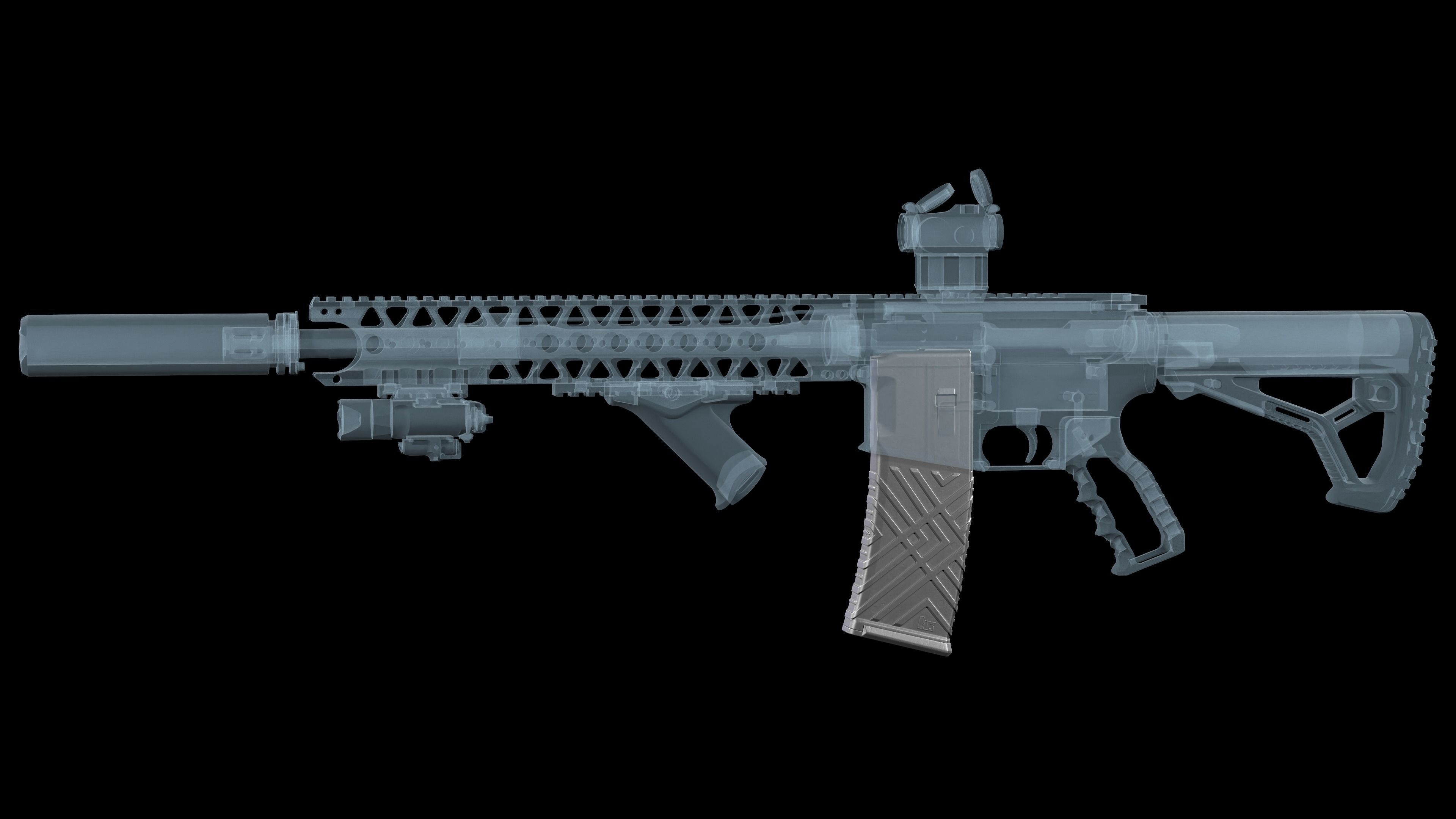 HK GEN 2 magazine M4 AR-15 Low-poly 3D model_3