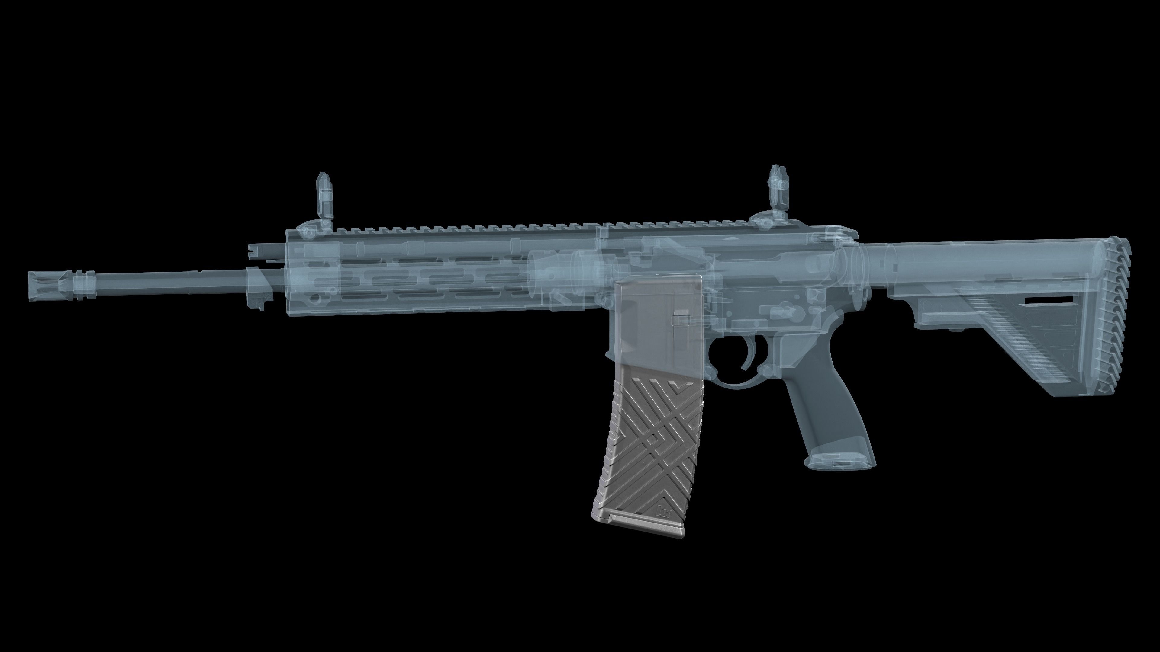 HK GEN 2 magazine M4 AR-15 Low-poly 3D model_2