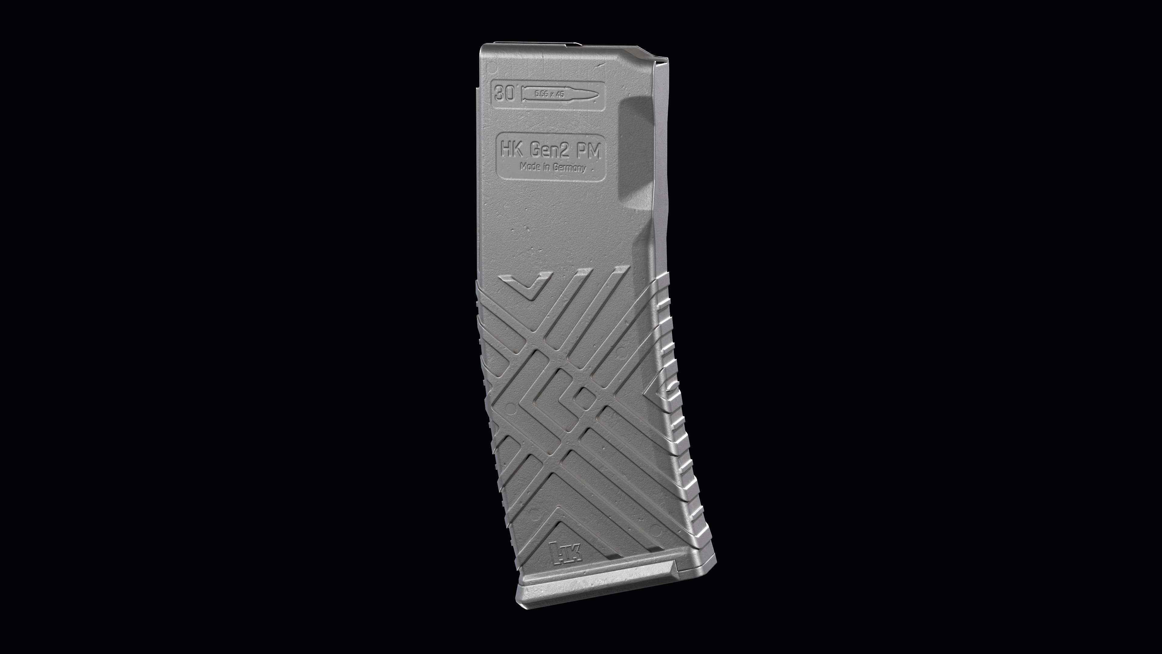 HK GEN 2 magazine M4 AR-15 Low-poly 3D model_7