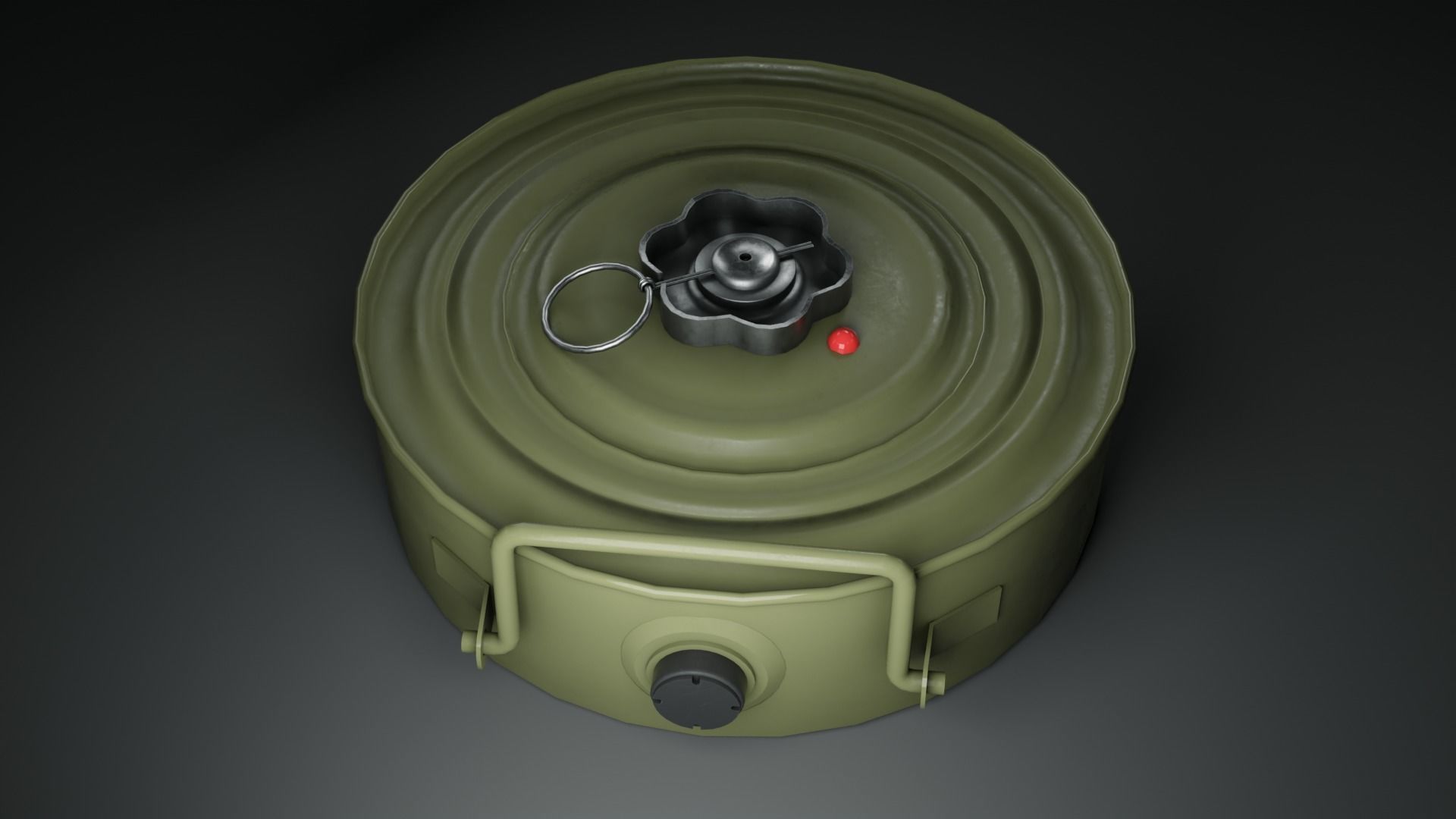 Landmines Low Poly 3d Model  Low-poly 3D model_16
