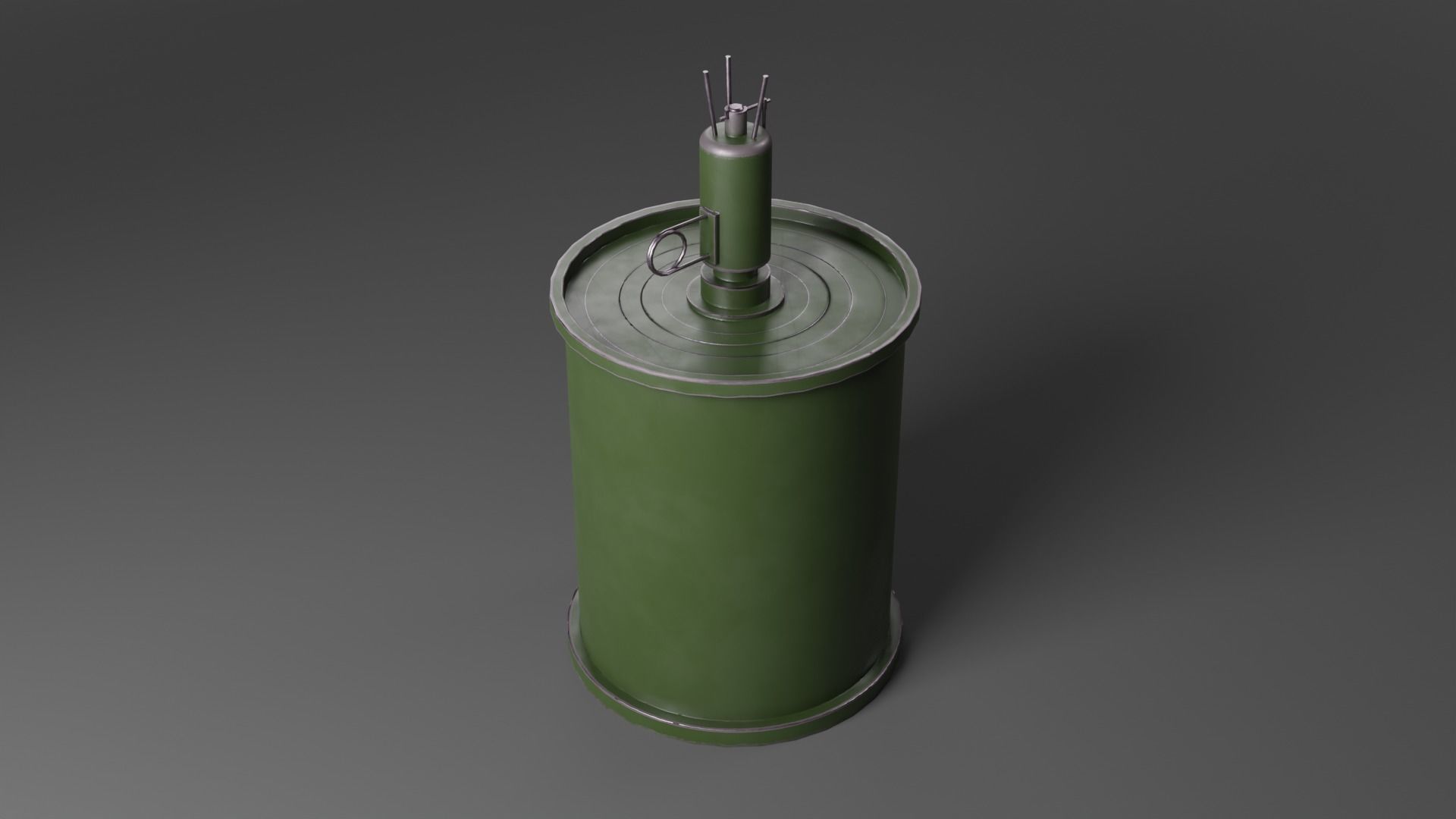 Landmines Low Poly 3d Model  Low-poly 3D model_13