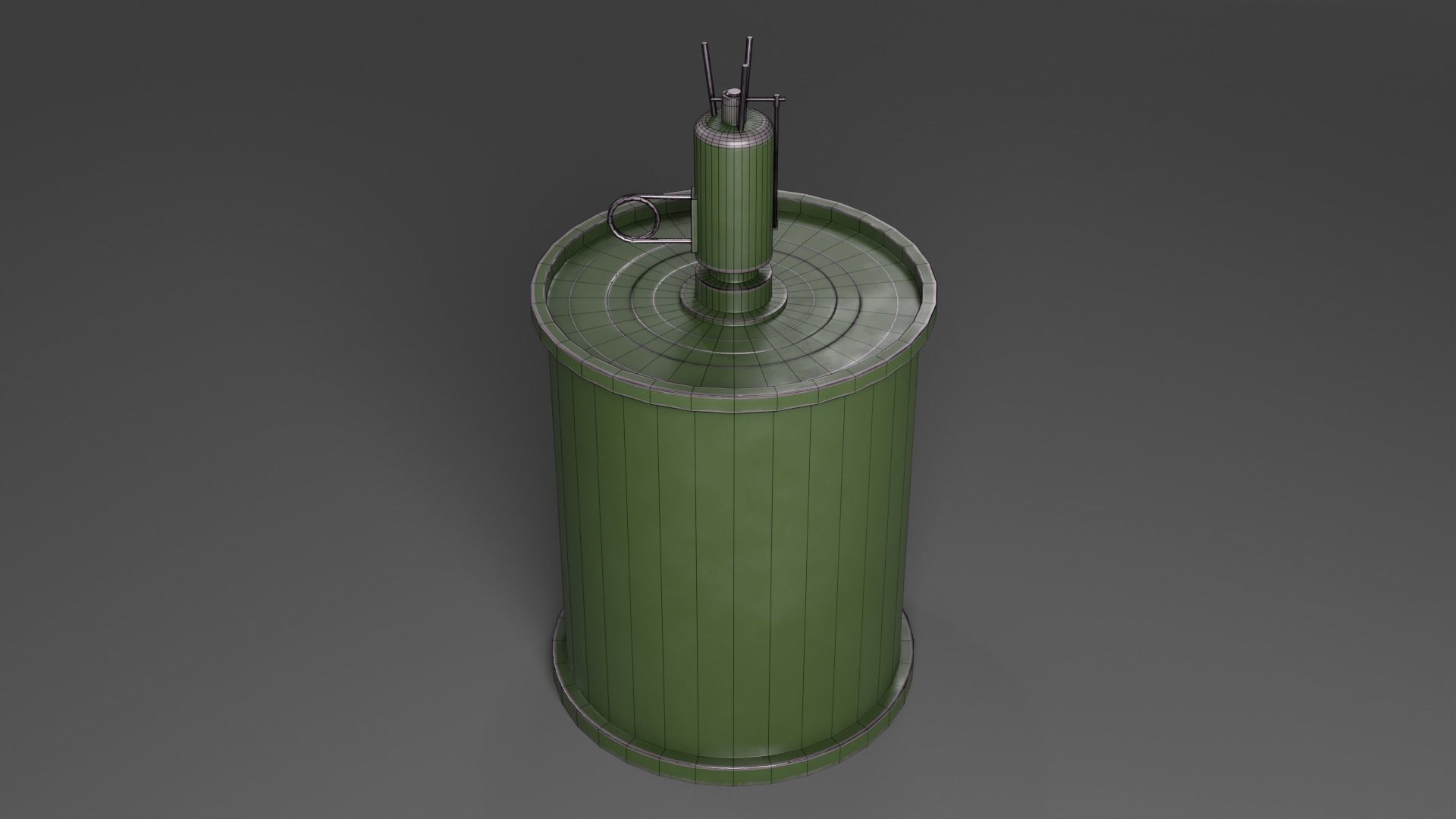 Landmines Low Poly 3d Model  Low-poly 3D model_21