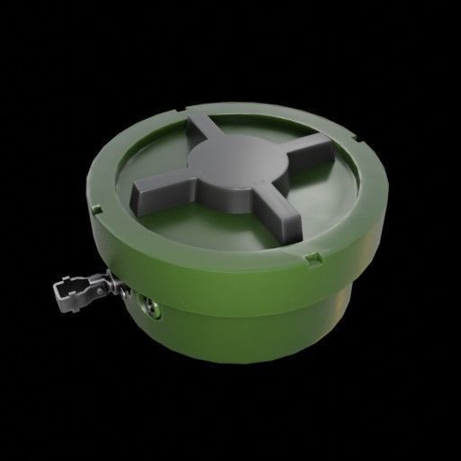 Landmines Low Poly 3d Model  Low-poly 3D model_27
