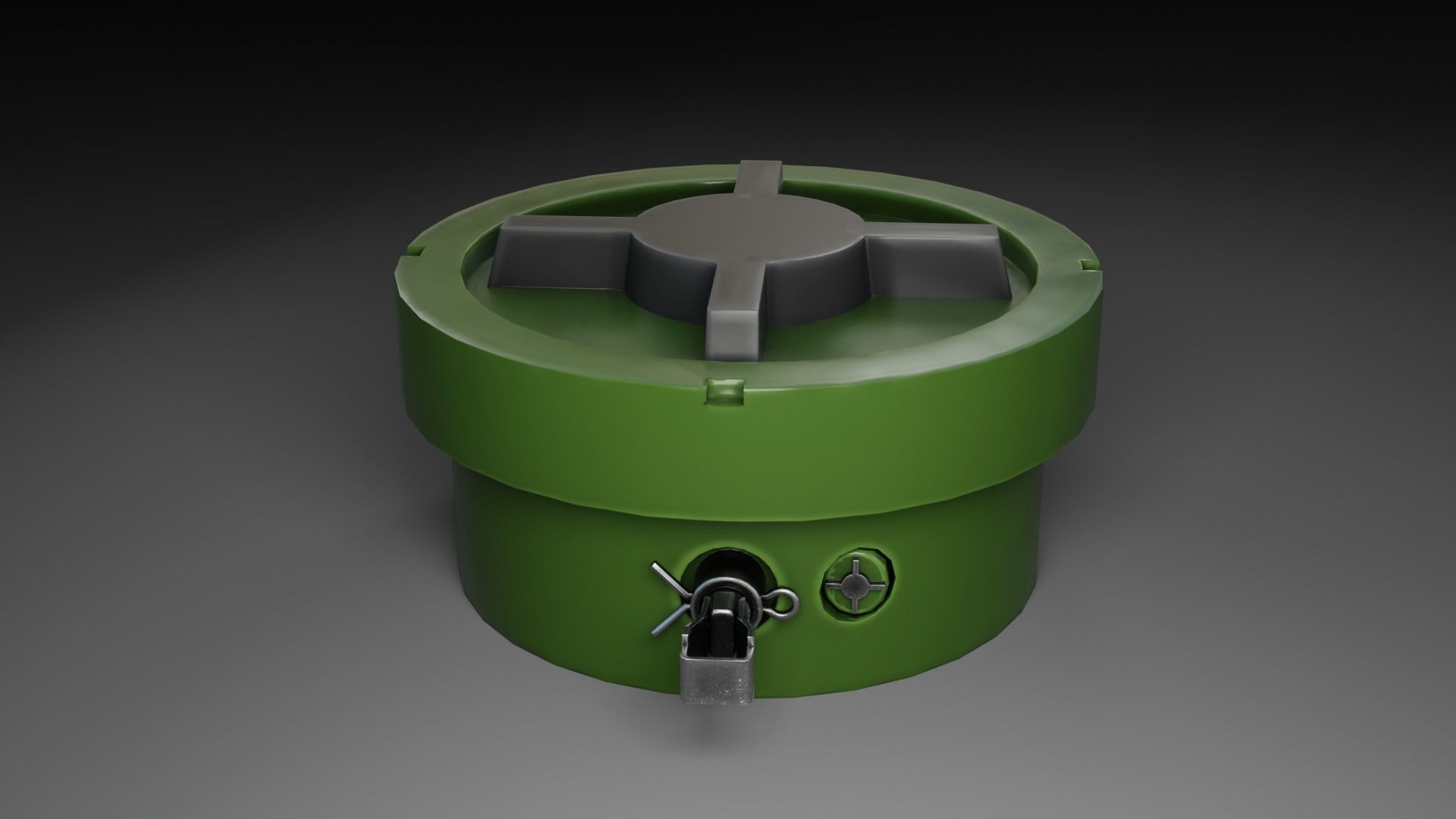 Landmines Low Poly 3d Model  Low-poly 3D model_24