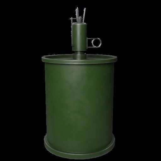 Landmines Low Poly 3d Model  Low-poly 3D model_19