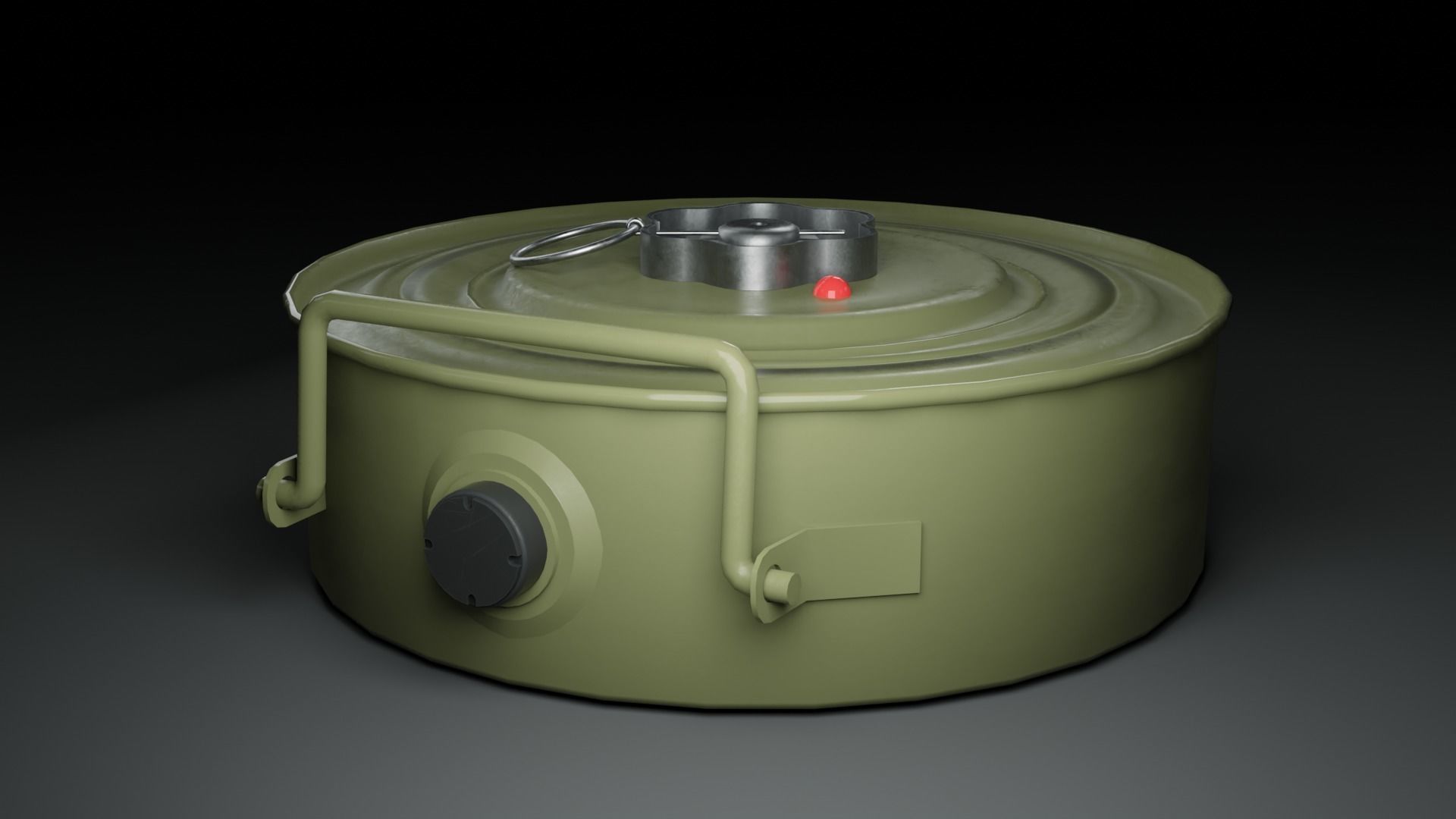 Landmines Low Poly 3d Model  Low-poly 3D model_9