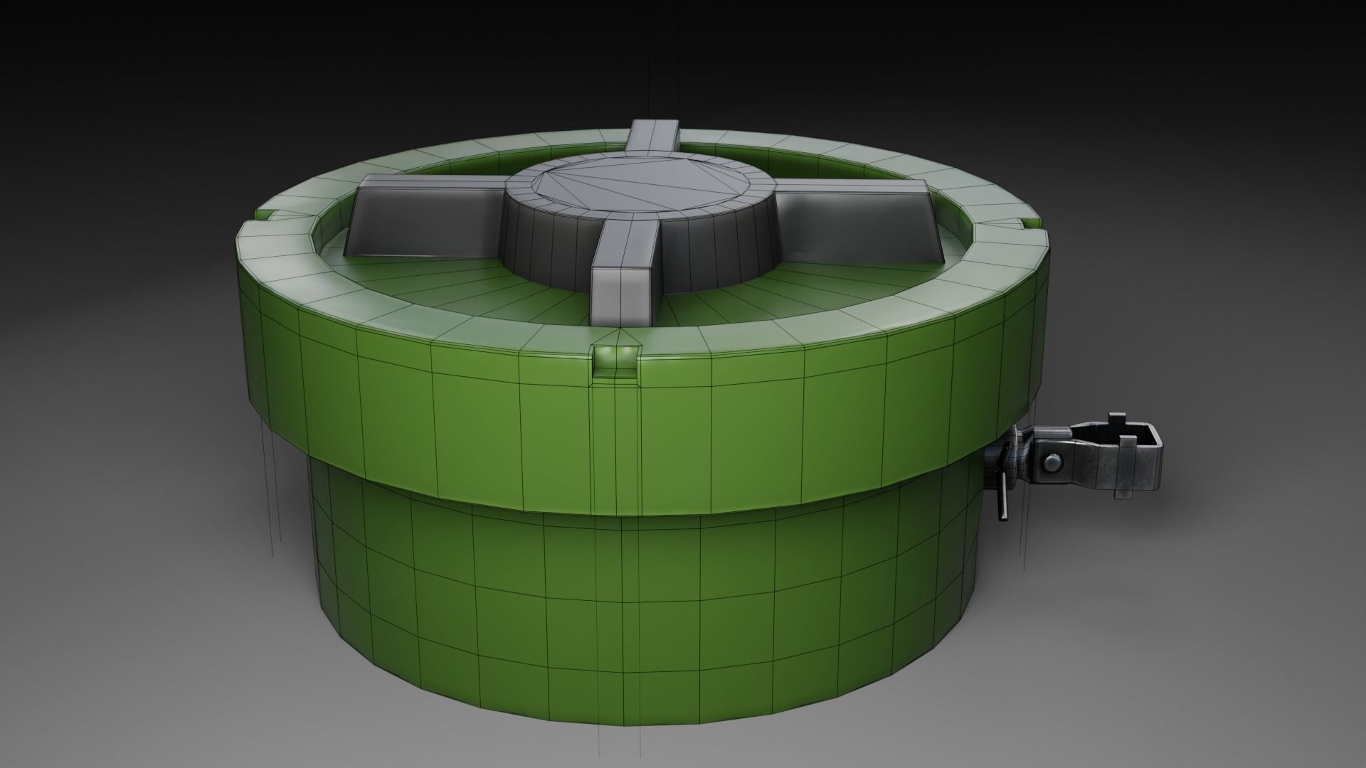 Landmines Low Poly 3d Model  Low-poly 3D model_32