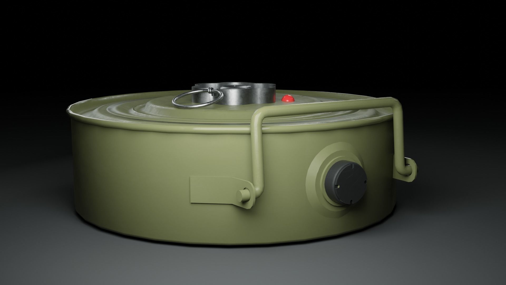 Landmines Low Poly 3d Model  Low-poly 3D model_12