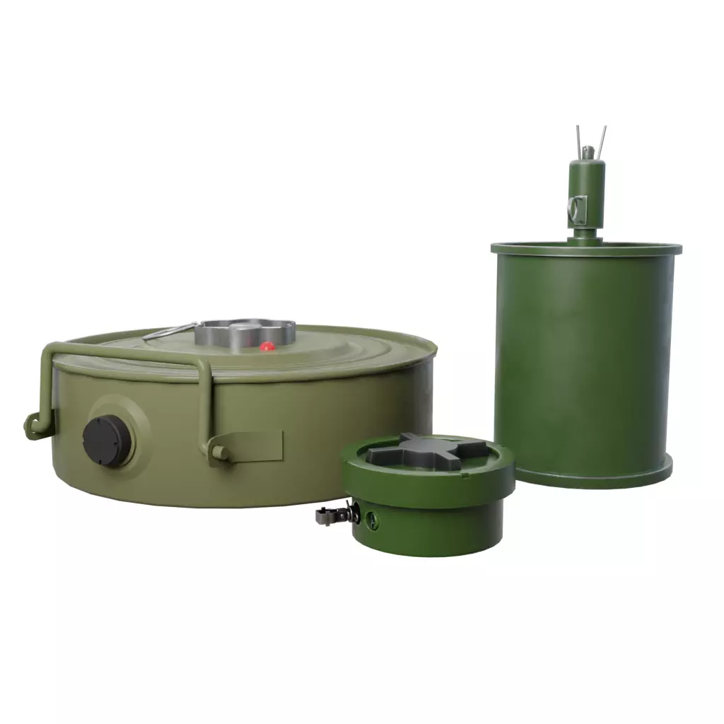 Landmines Low Poly 3d Model  Low-poly 3D model_0