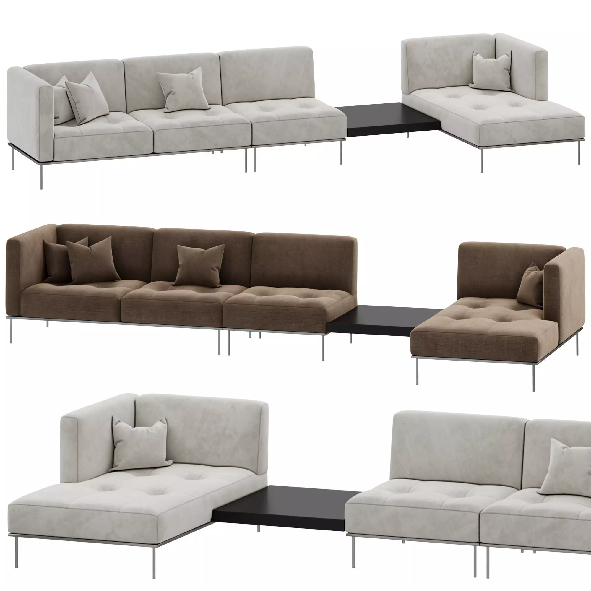 Rod System sofa by twentytwentyone 3D model_0