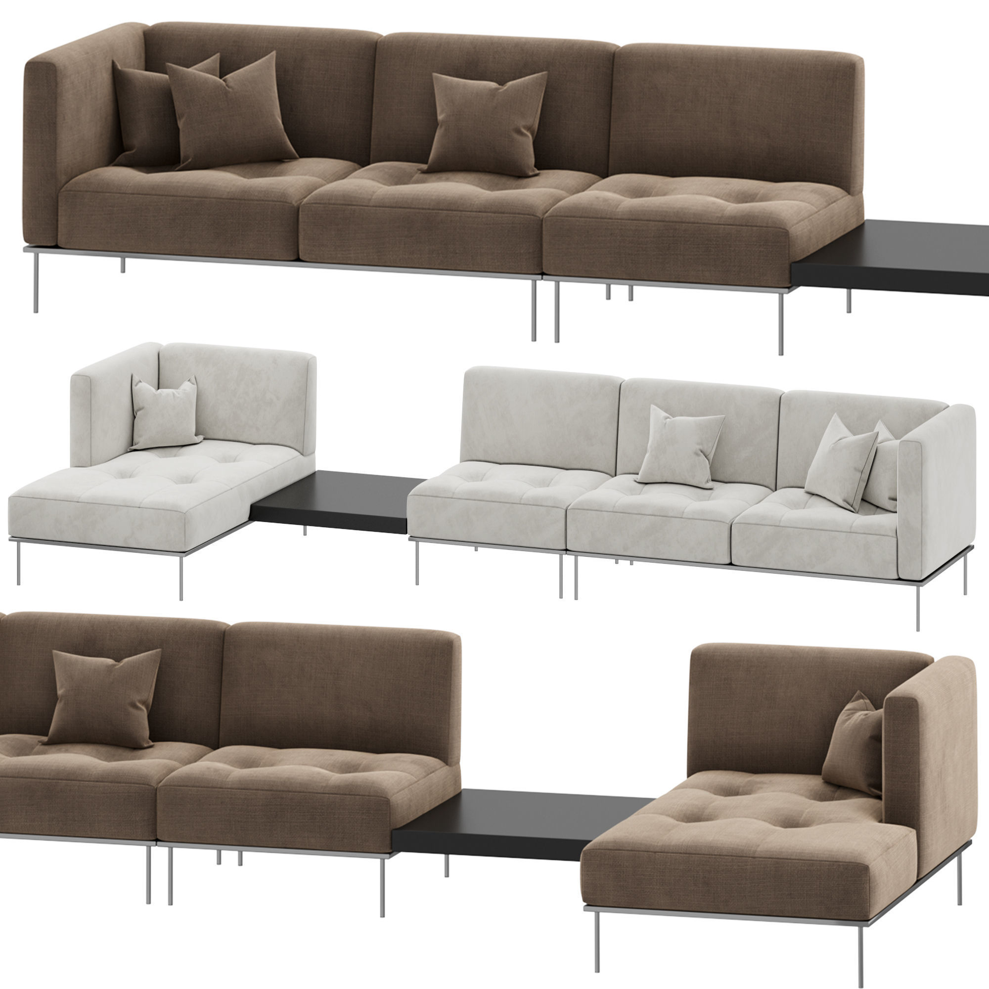 Rod System sofa by twentytwentyone 3D model_1