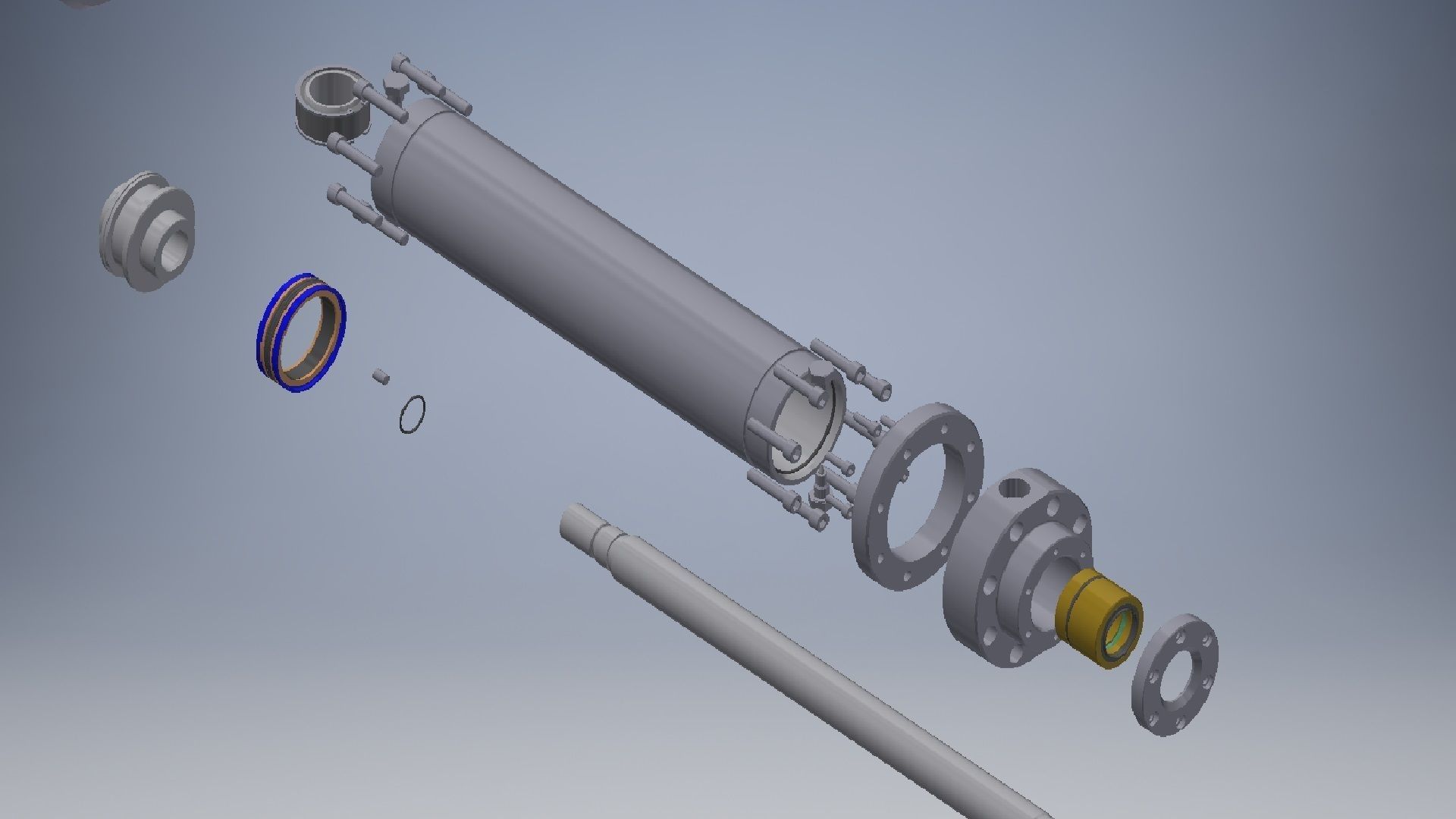 Hydraulic Cylinder 3D Model 3D model_12