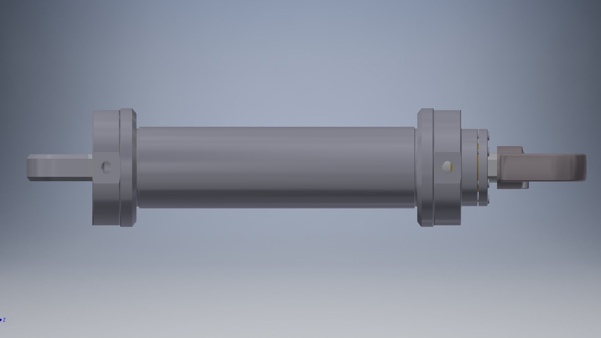 Hydraulic Cylinder 3D Model 3D model_2