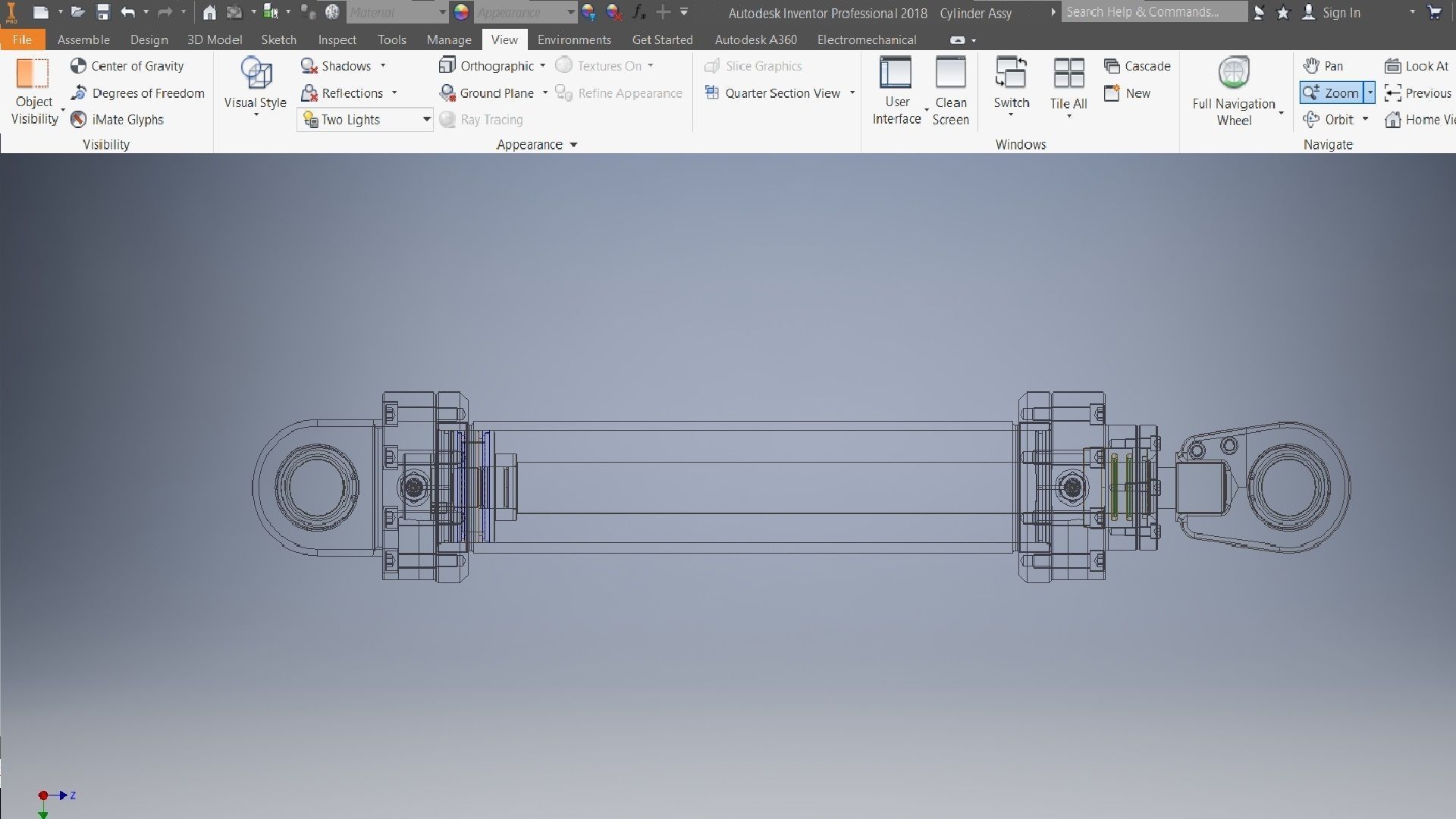 Hydraulic Cylinder 3D Model 3D model_9
