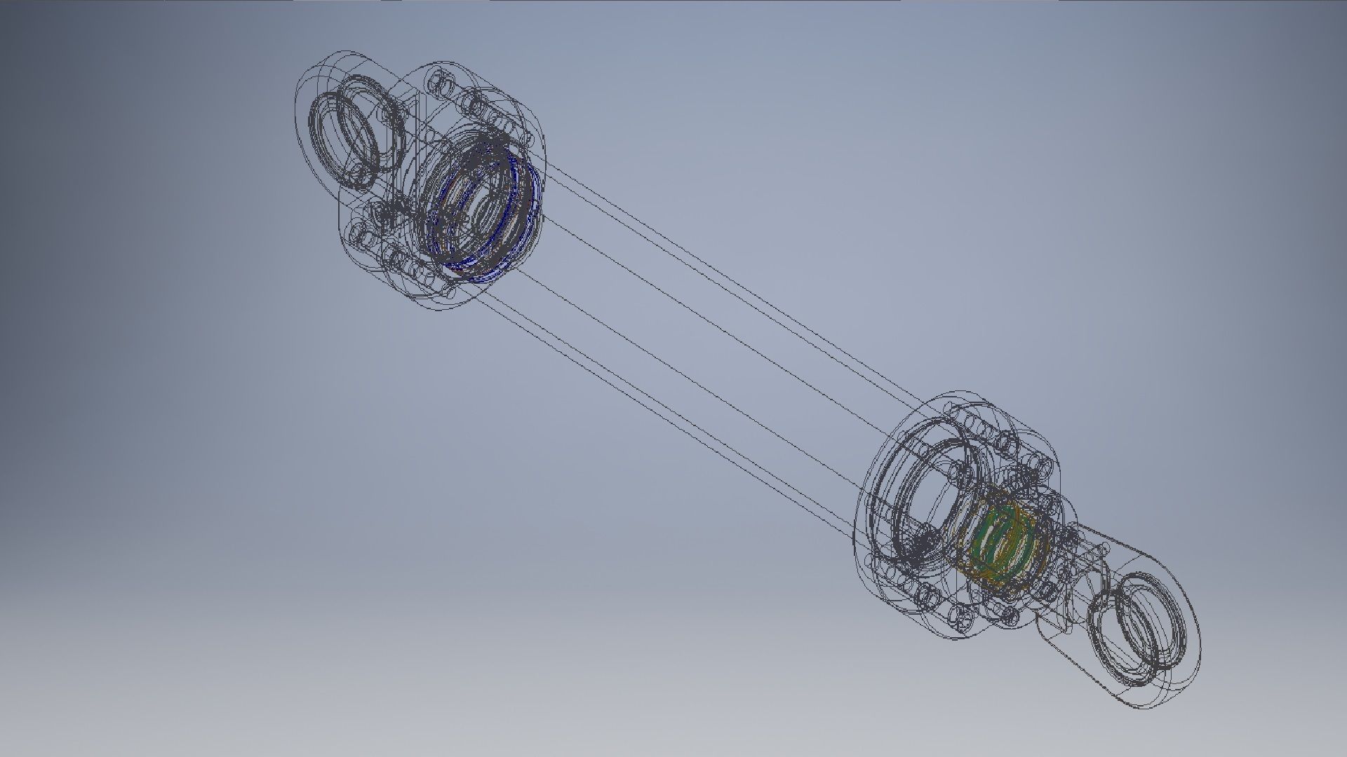 Hydraulic Cylinder 3D Model 3D model_7