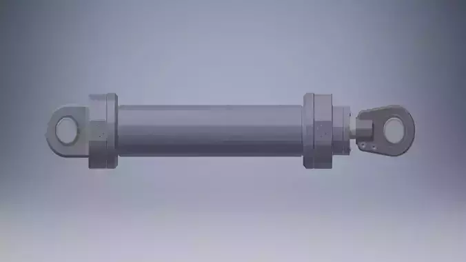 Hydraulic Cylinder 3D Model