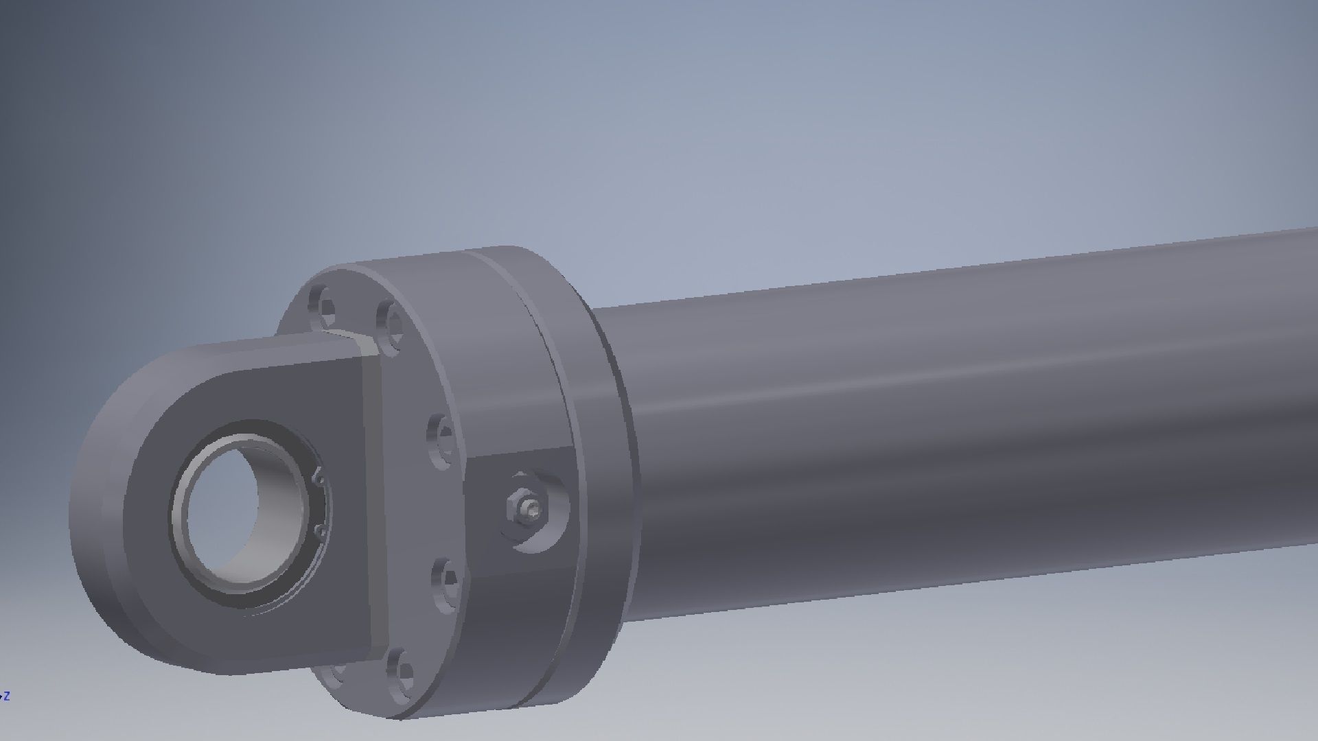 Hydraulic Cylinder 3D Model 3D model_4