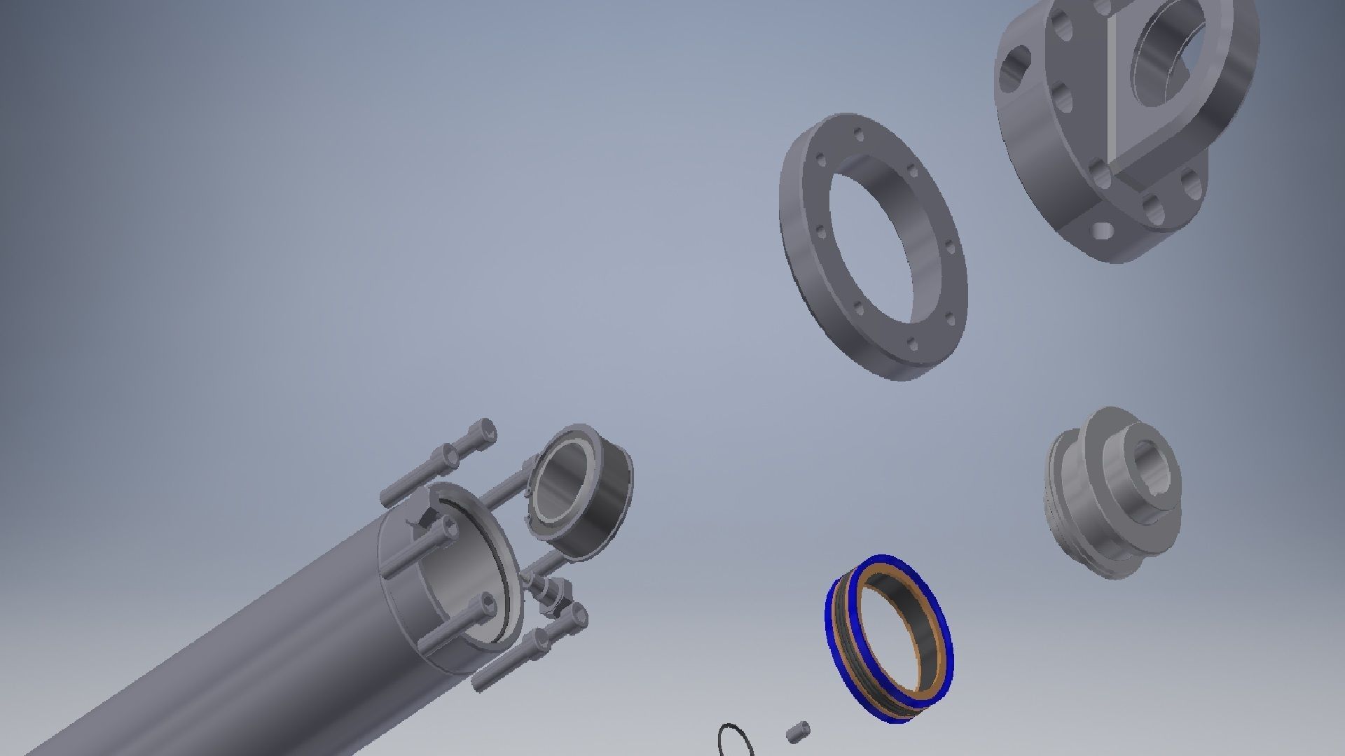 Hydraulic Cylinder 3D Model 3D model_14