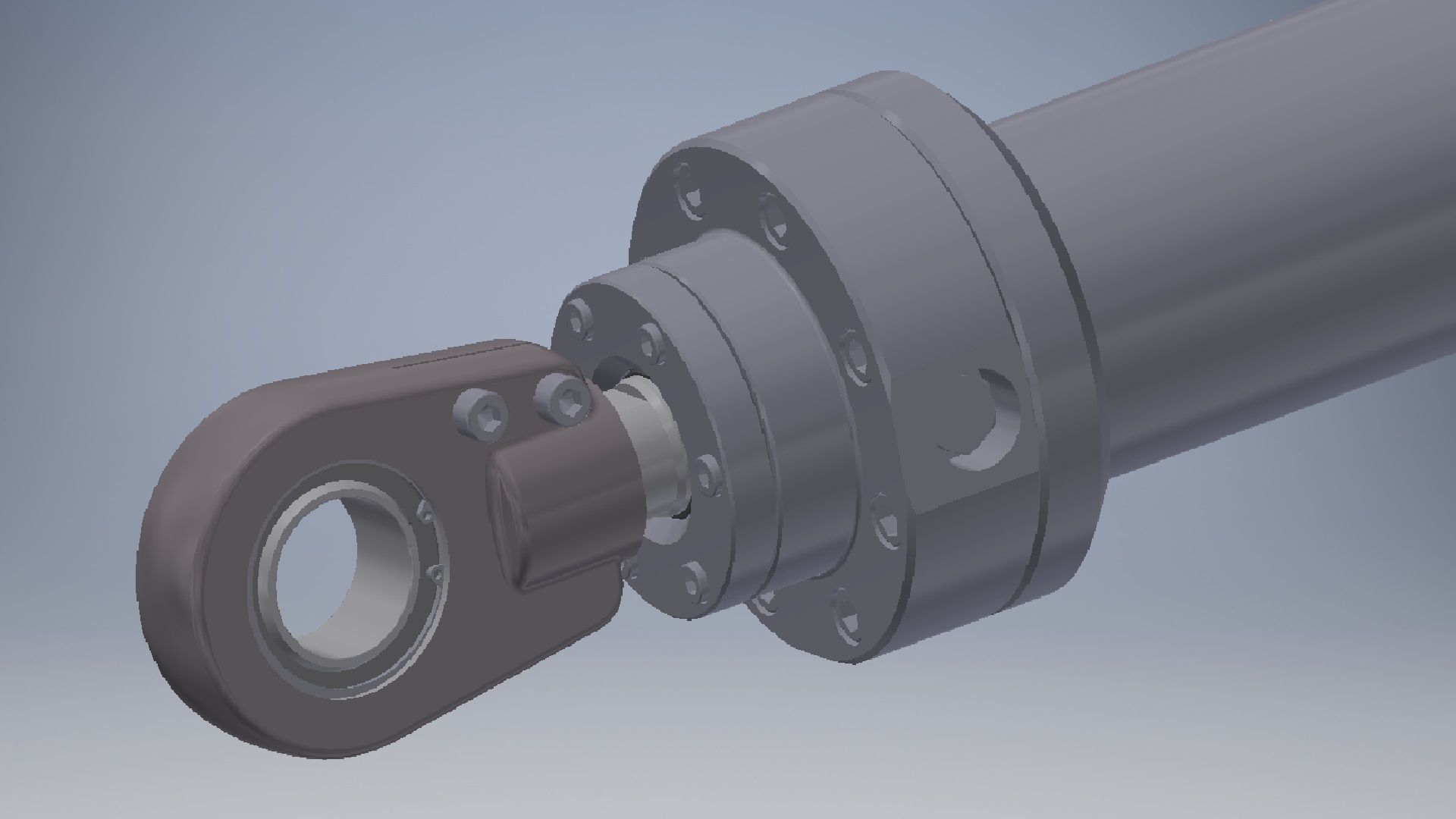 Hydraulic Cylinder 3D Model 3D model_3
