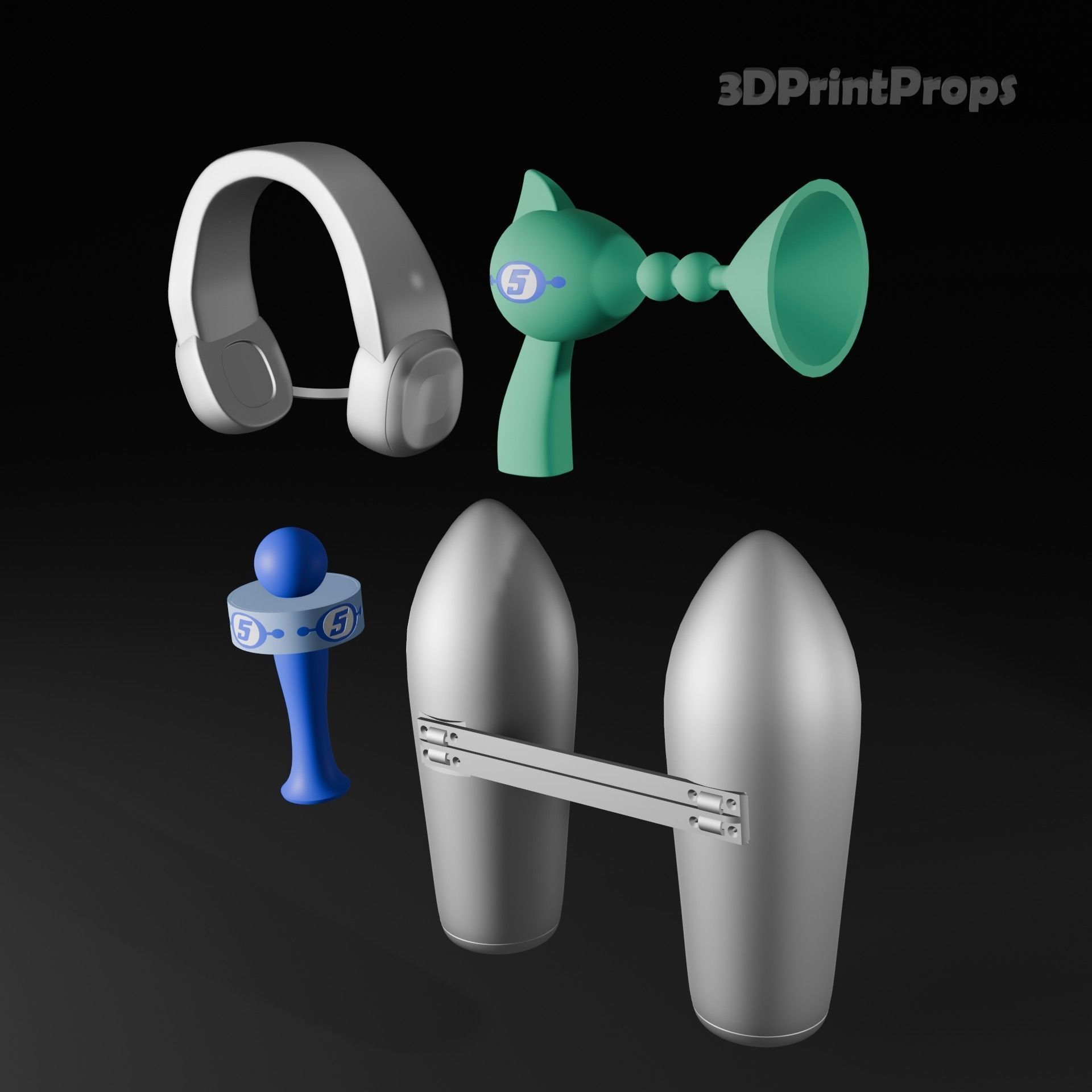 Ulala form Space Channel 5 cosplay accessories 3D print model_6