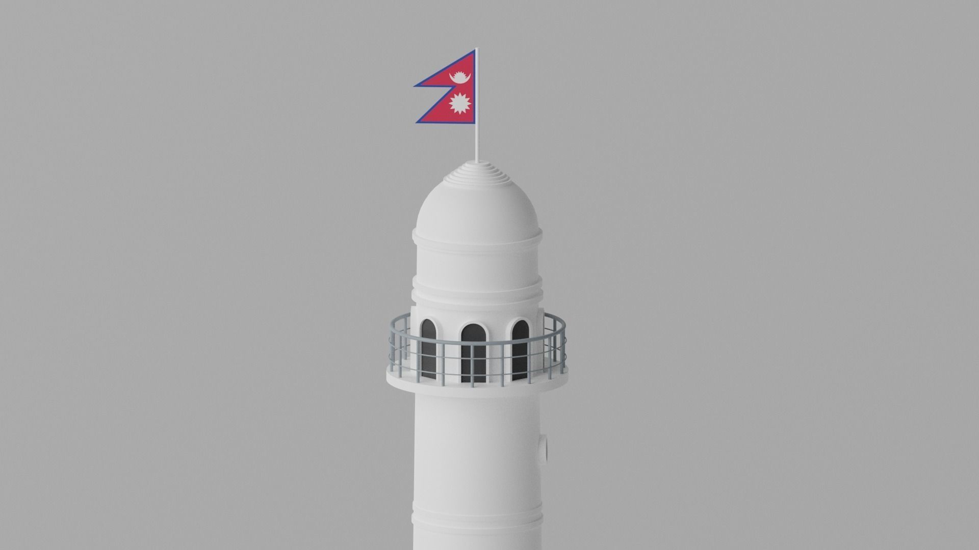 Dharahara Bhimsen Tower Nepal 3D model_5
